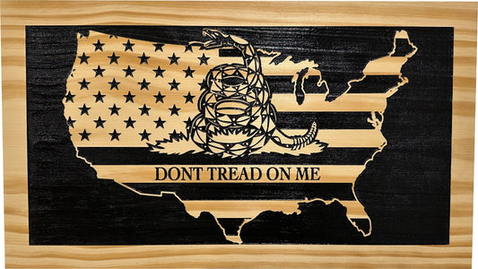 Bellewood Designs - Dont Tread On Me Secure Wall-Mounted Gun Cabinet (Union)