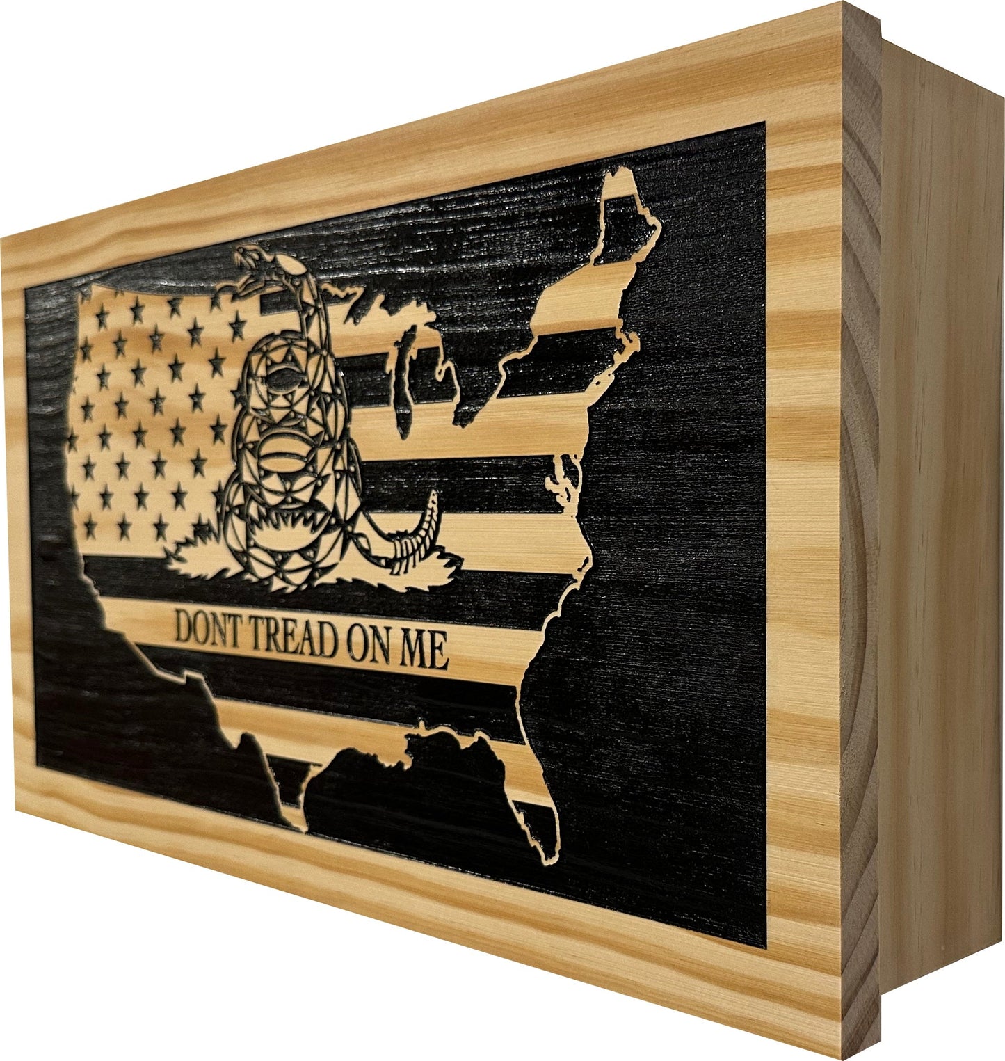 Bellewood Designs - Dont Tread On Me Secure Wall-Mounted Gun Cabinet (Union)