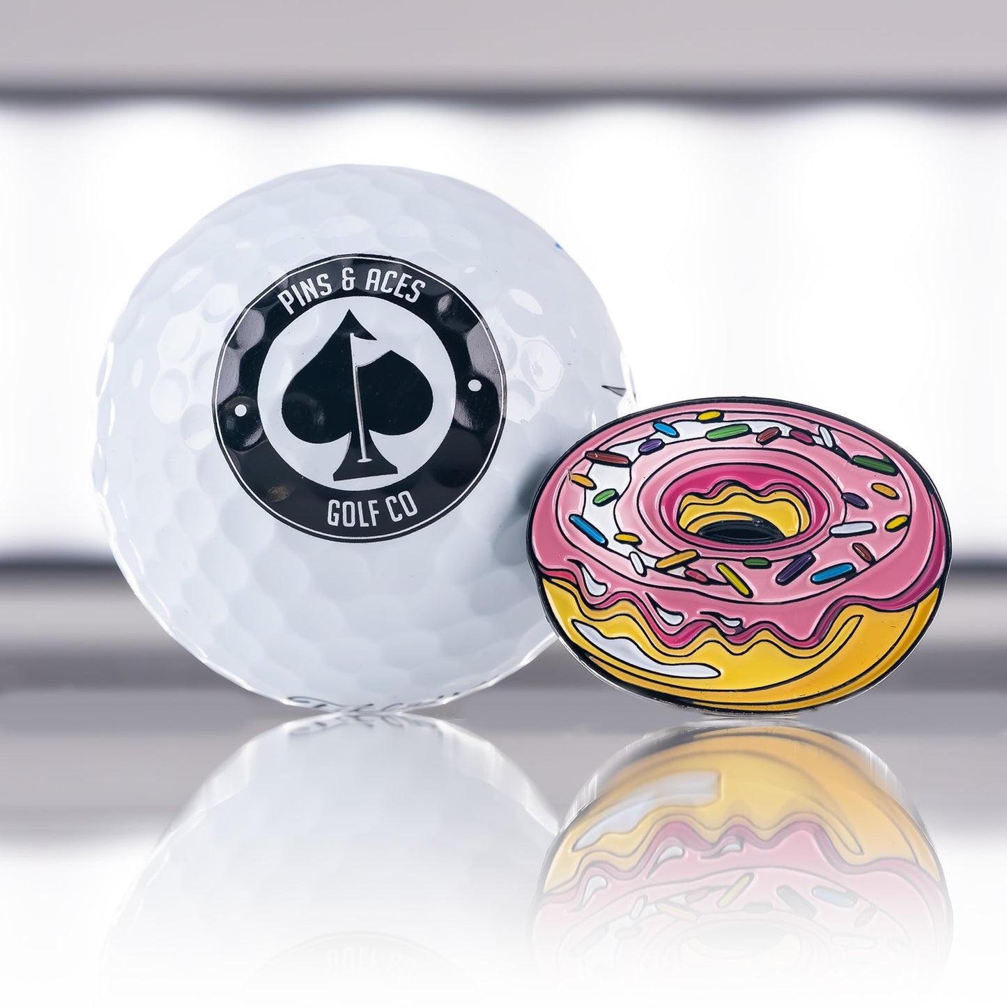 Pins and Aces Donut Ball Marker