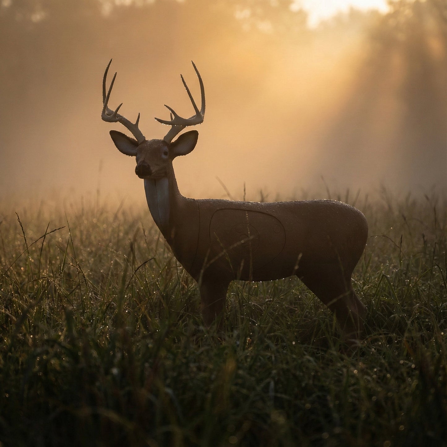 BIGshot Archery Real Wild 3D Alert Replaceable Vital Deer Buck Archery Target with EZ Pull Foam