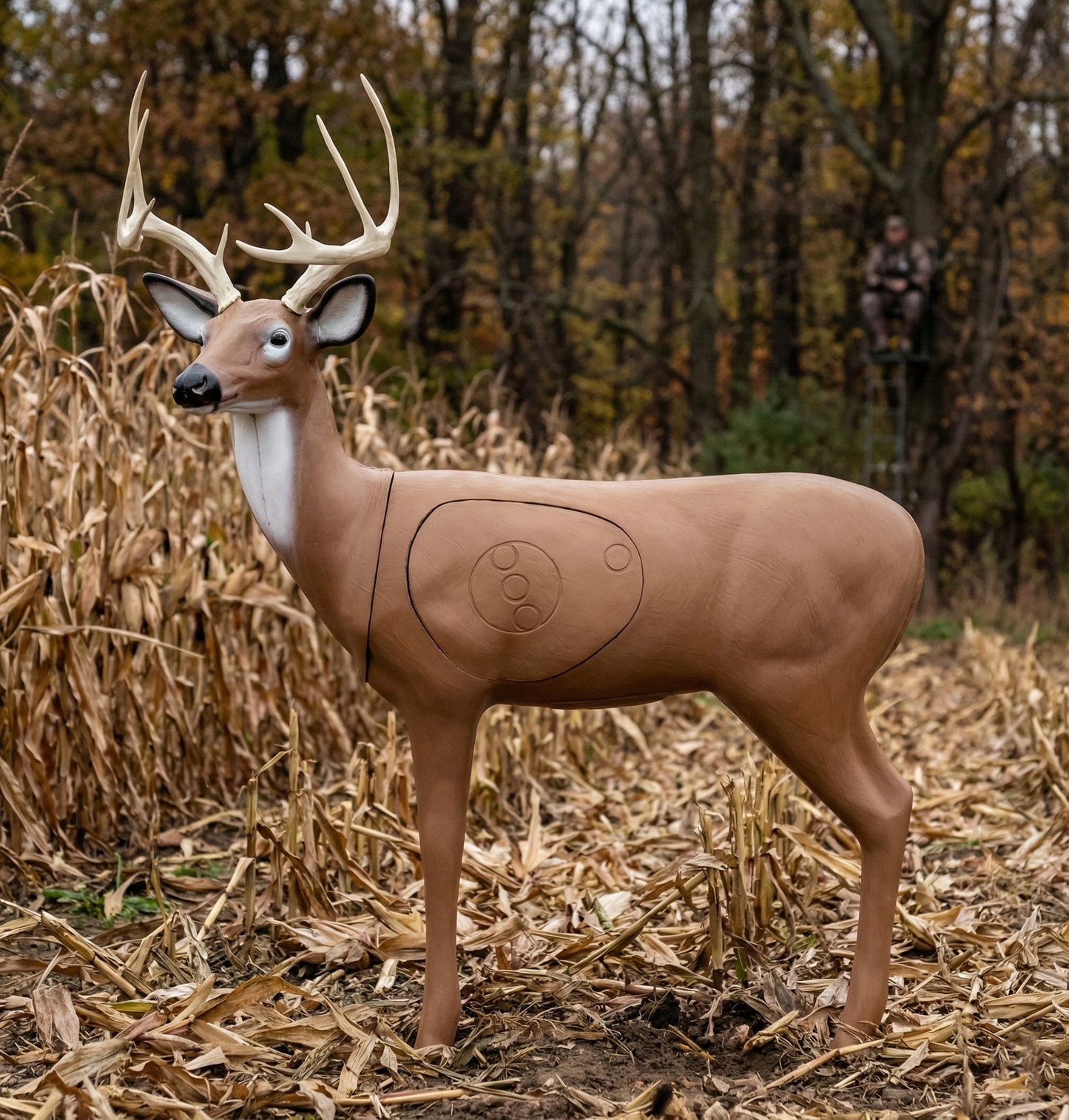 BIGshot Archery Real Wild 3D Alert Replaceable Vital Deer Buck Archery Target with EZ Pull Foam