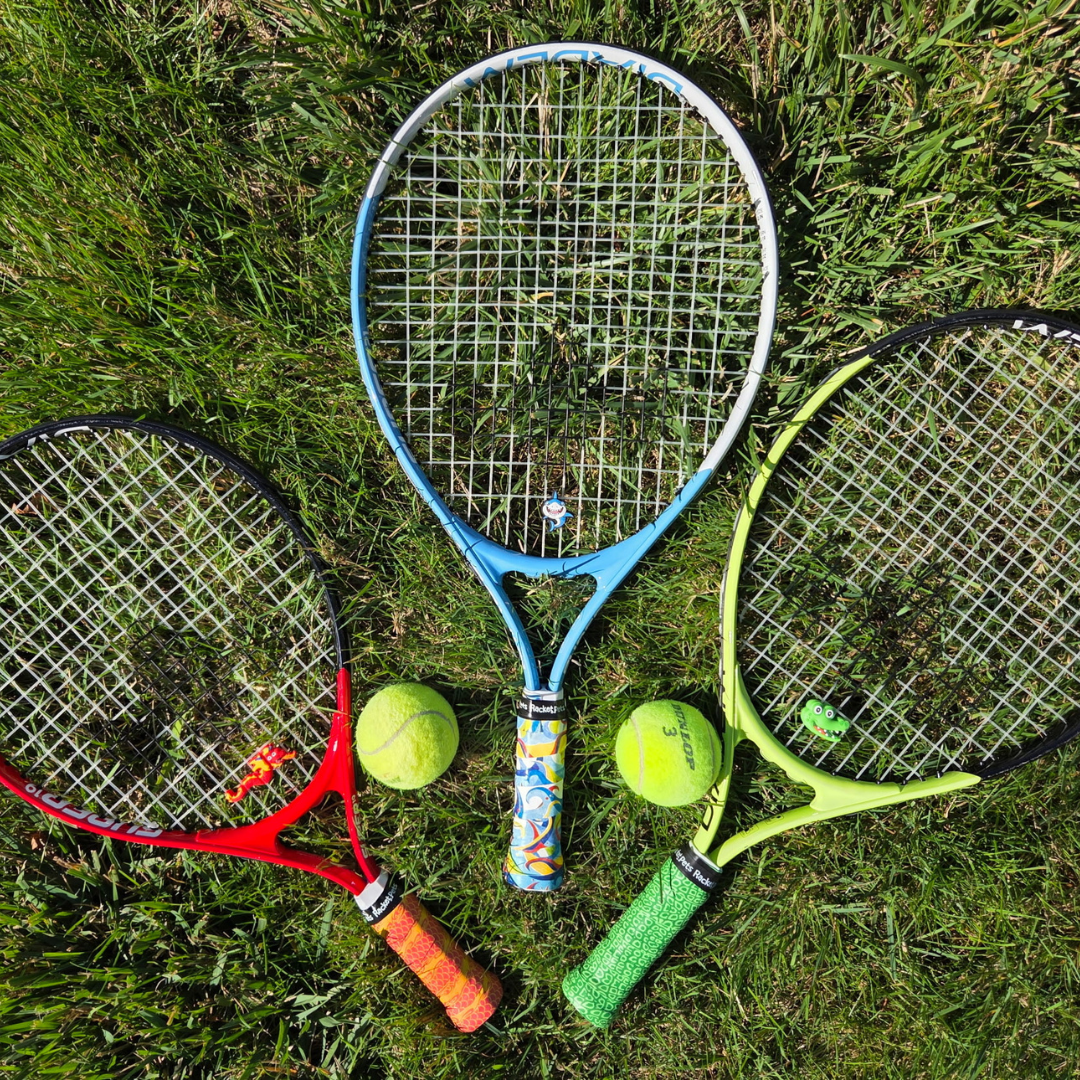 Racket Pets VALUE PACK - A Blue Shark Racket Pet Tennis Dampener and Blue Overgrip Tape with a (Pack of 2) Replacement Overgrip Tape