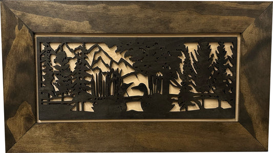 Bellewood Designs - Wood Gun Cabinet Ducks On A Pond Wall Decoration - Hidden Gun Safe To Securely Store Your Gun In Plain Sight by Bellewood Designs