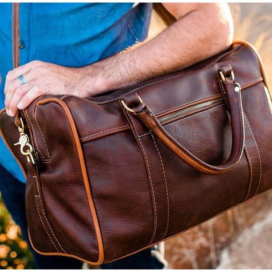 KBS Knives Men's Leather Duffle Bag- Lifetime Leather Co
