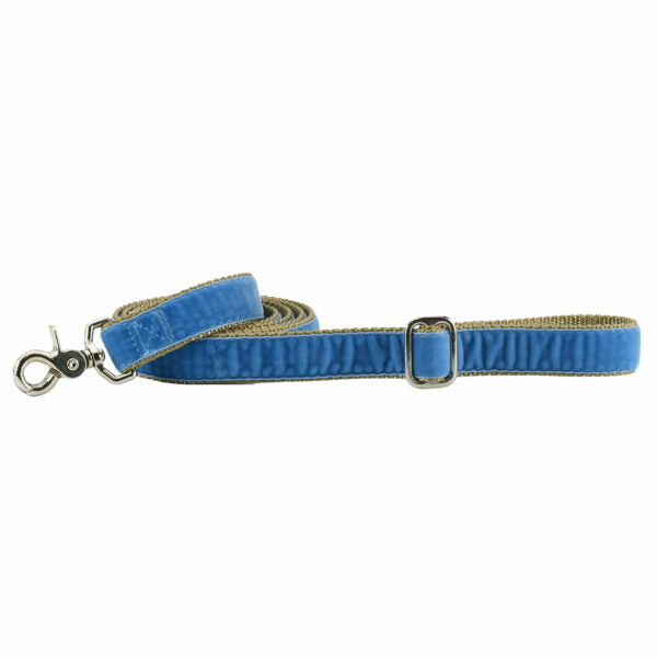 2 Hounds Design Dusty Blue Swiss Velvet Leash