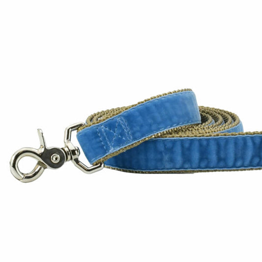 2 Hounds Design Dusty Blue Swiss Velvet Leash
