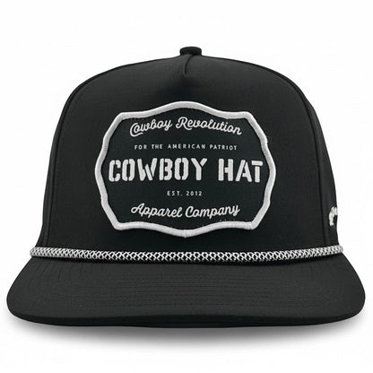 Cowboy Revolution “Cowboy Hat” Performance Patch Rope Hat - Black