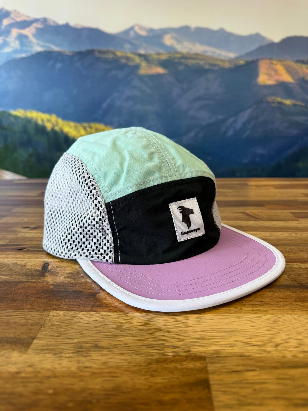 5-panel Multicolor Mesh Camper Hats - Goat (Timpanogos)