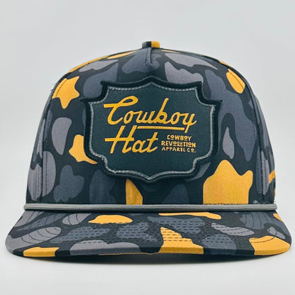 Cowboy Revolution NOLA Black Patch “Cowboy Hat” - Performance Rope Hat