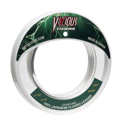 Vicious 100% Japanese Fluorocarbon Leader - 200 Lb Test