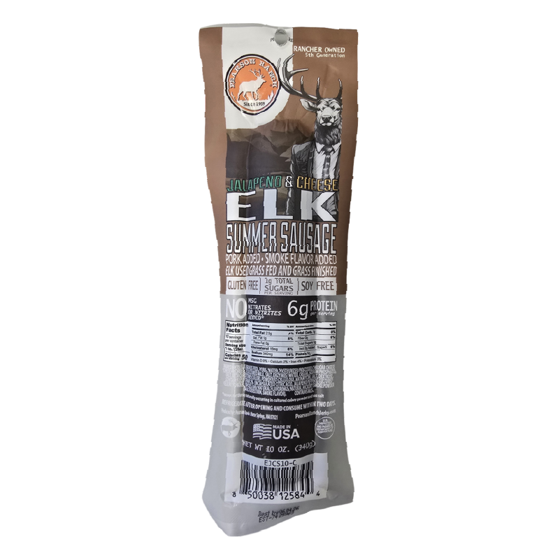 Pearson Ranch - Elk Jalapeno Cheese Summer Sausage (12 oz.)