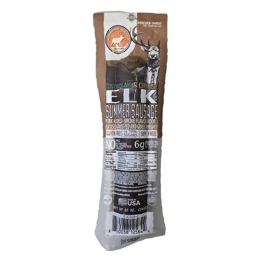 Pearson Ranch - Elk Jalapeno Cheese Summer Sausage (12 oz.)