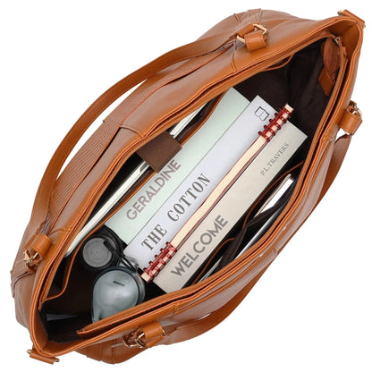 Elle Leisure Luxe 33L Vegan Leather Weekender Tote Bag