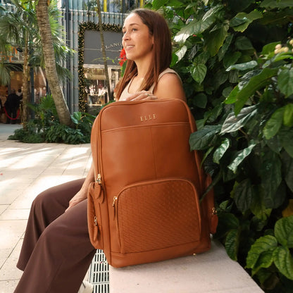 Elle Leisure Luxe 27L Vegan Leather Backpack