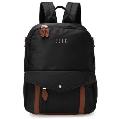 Elle Luxe Journey 18L Twill and Vegan Leather Backpack
