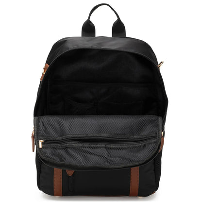 Elle Luxe Journey 18L Twill and Vegan Leather Backpack