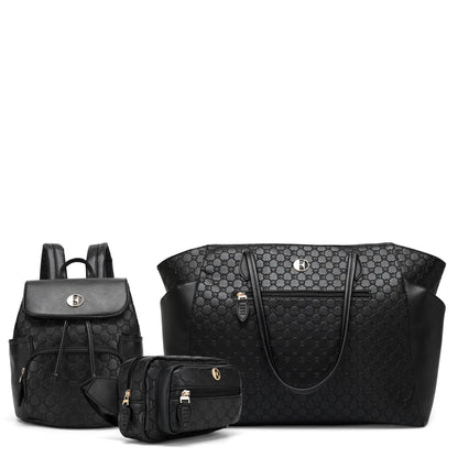 Elle Compass 3 Piece Weekender, Backpack & Crossbody Set