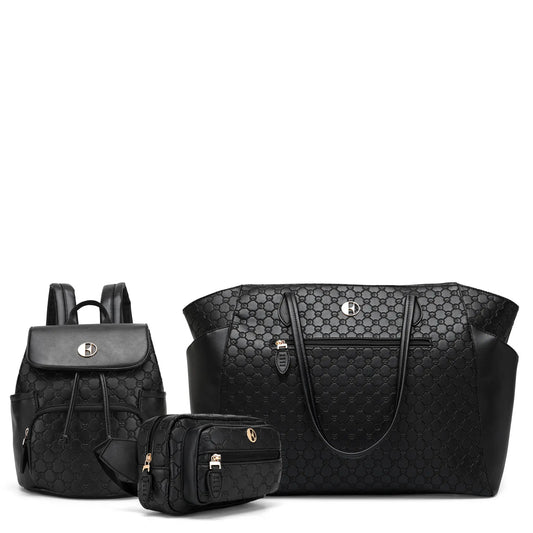 Elle Compass 3 Piece Weekender, Backpack & Crossbody Set