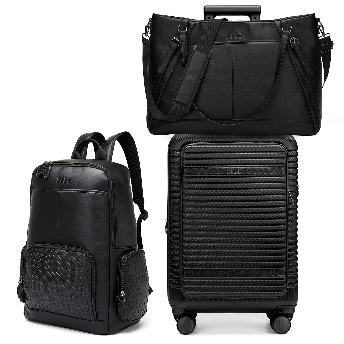 Elle Leisure Escape Expandable 3 Piece Luggage Set