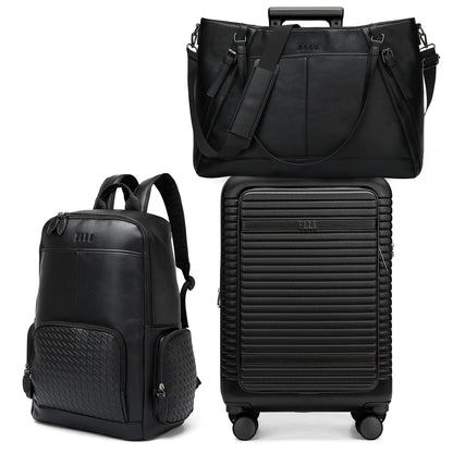 Elle Leisure Escape Expandable 3 Piece Luggage Set