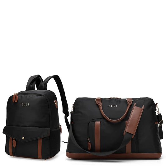 Elle Luxe Journey 2 Piece Weekender & Backpack Set
