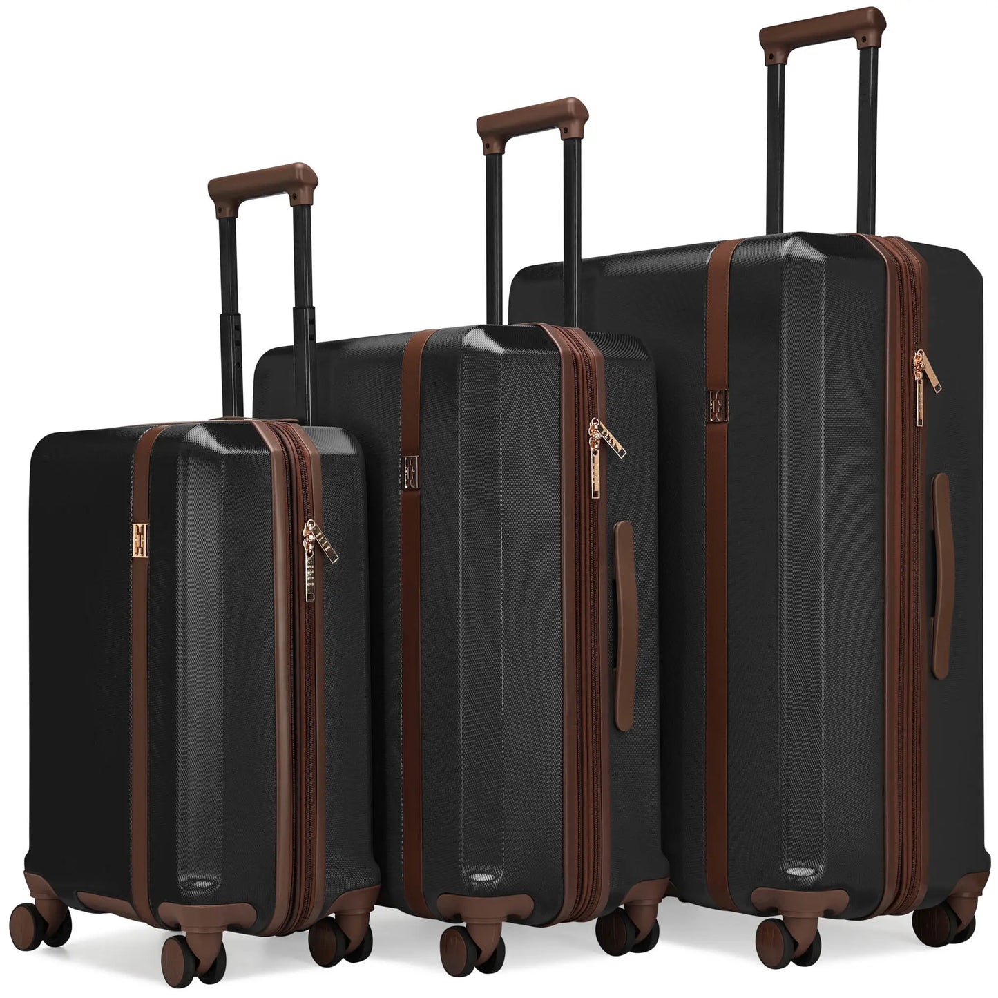 Elle Luxe Journey Expandable 5 Piece Retro Luggage Set