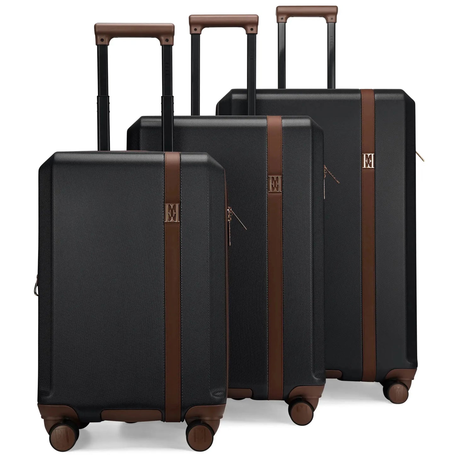 Elle Luxe Journey 3 Piece Expandable Retro Luggage Set