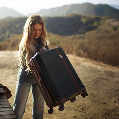 Elle Luxe Journey Expandable 5 Piece Retro Luggage Set