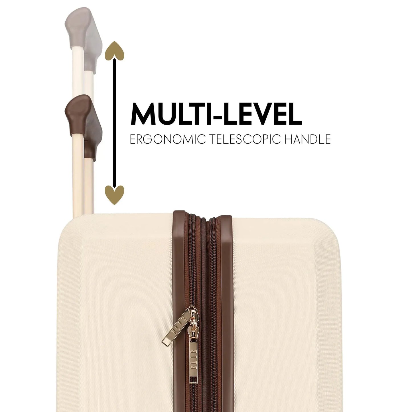 Elle Luxe Journey 3 Piece Expandable Retro Luggage Set