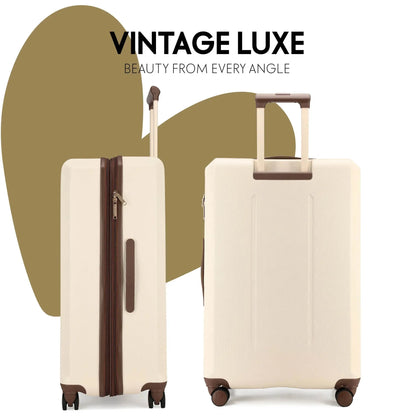 Elle Luxe Journey 3 Piece Expandable Retro Luggage Set