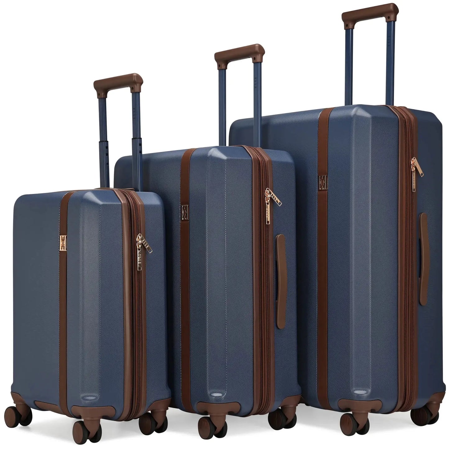 Elle Luxe Journey 3 Piece Expandable Retro Luggage Set