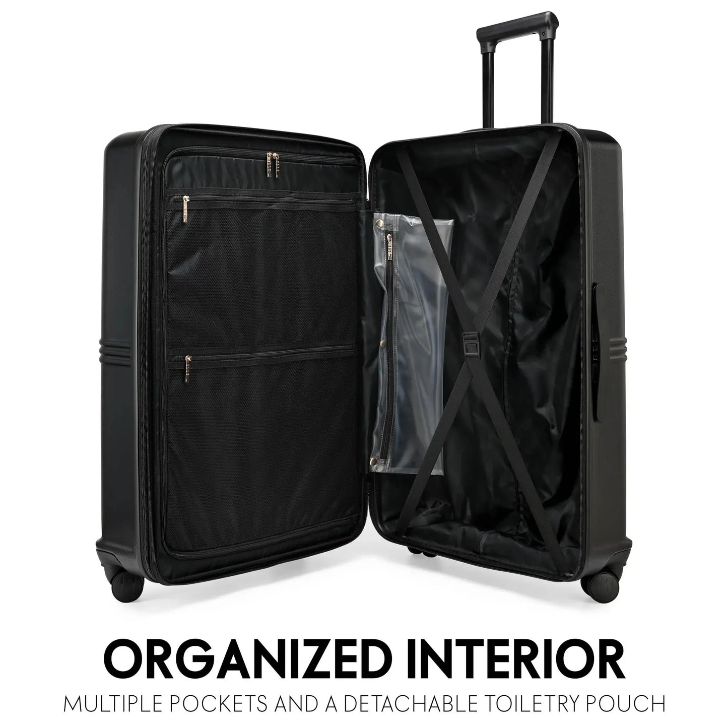 Elle Expedition 3 Piece Expandable Polycarbonate Luggage Set