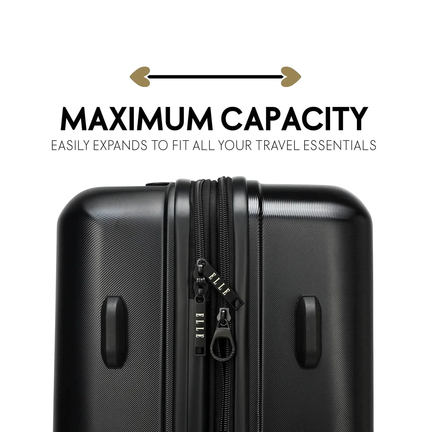 Elle Expedition 3 Piece Expandable Polycarbonate Luggage Set