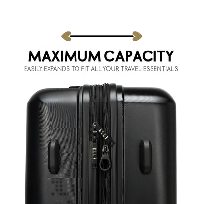 Elle Expedition 3 Piece Expandable Polycarbonate Luggage Set
