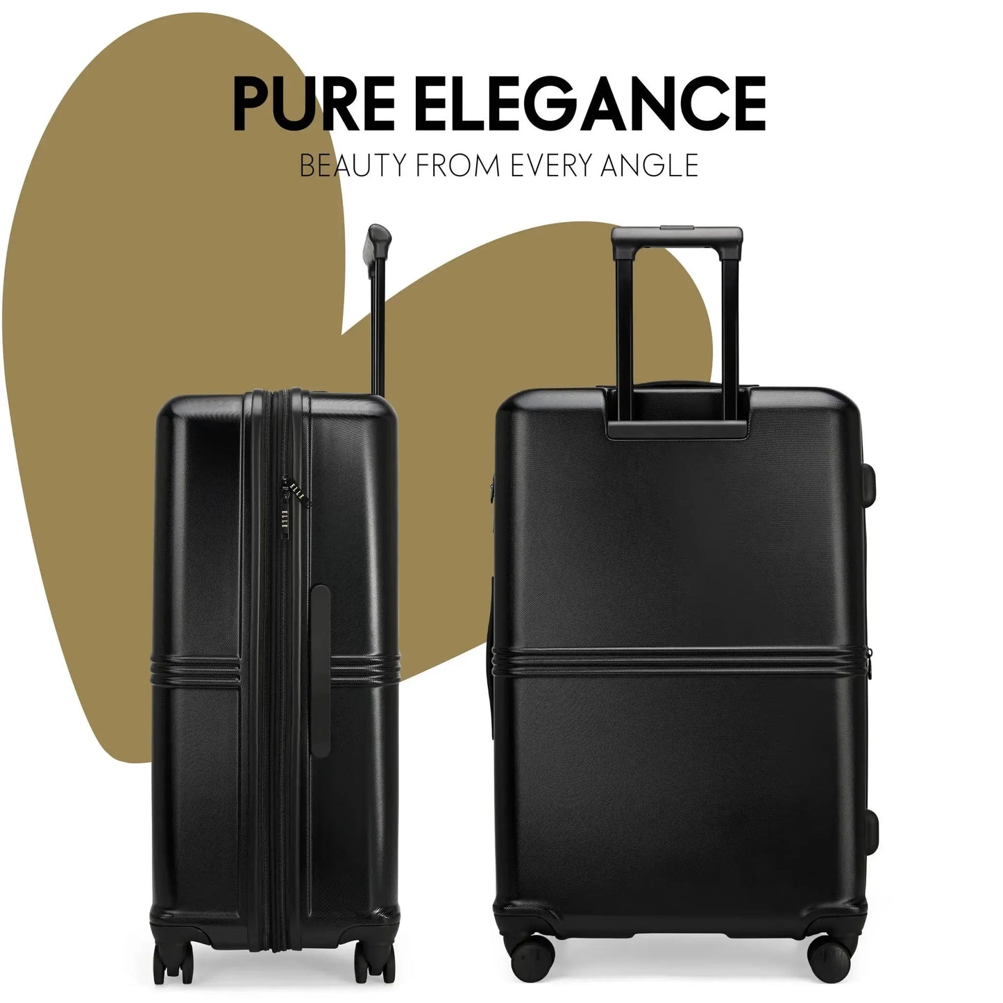 Elle Expedition 3 Piece Expandable Polycarbonate Luggage Set
