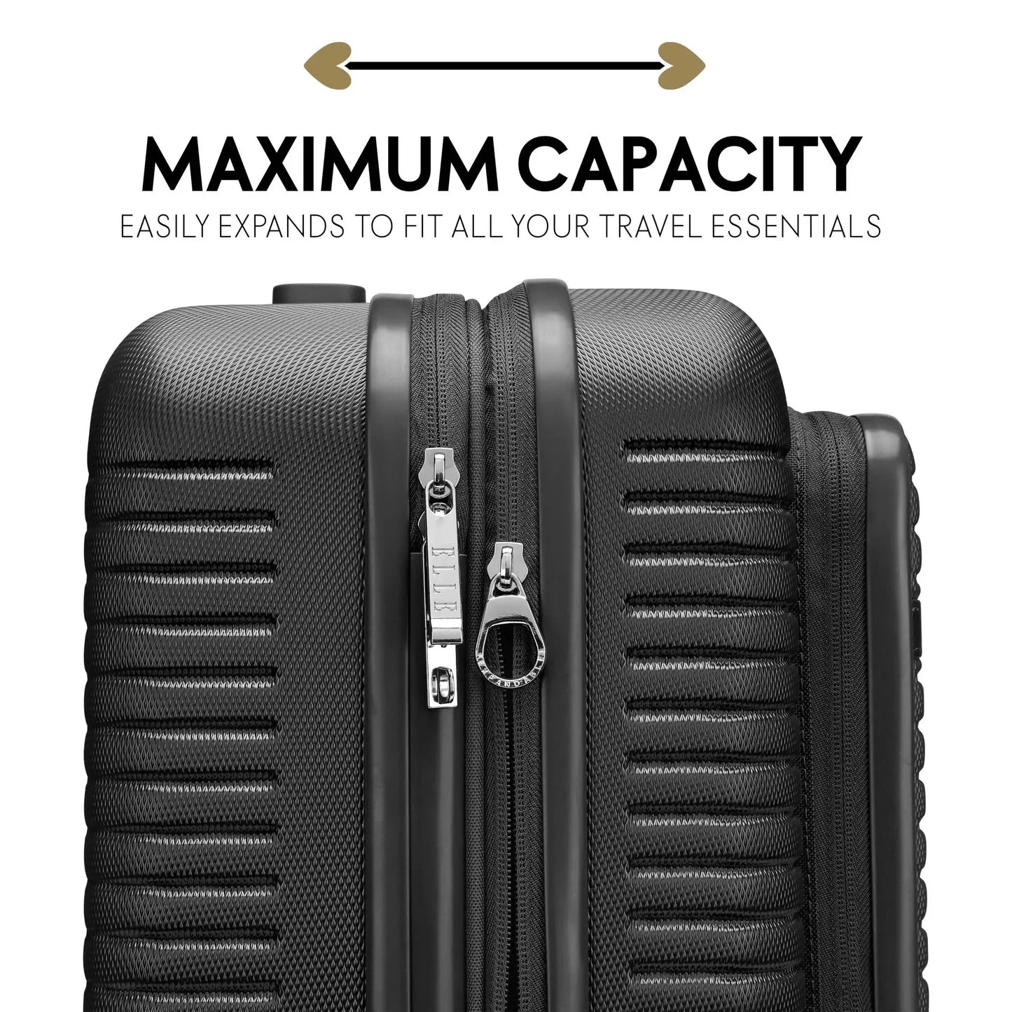 Elle Voyage Escape Expandable 3 Piece Luggage Set