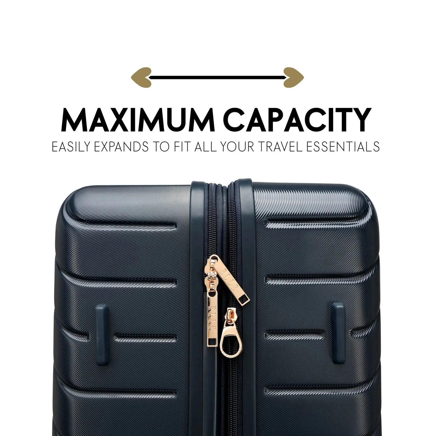 Elle Louvre 2 Piece Expandable Polycarbonate Luggage Set