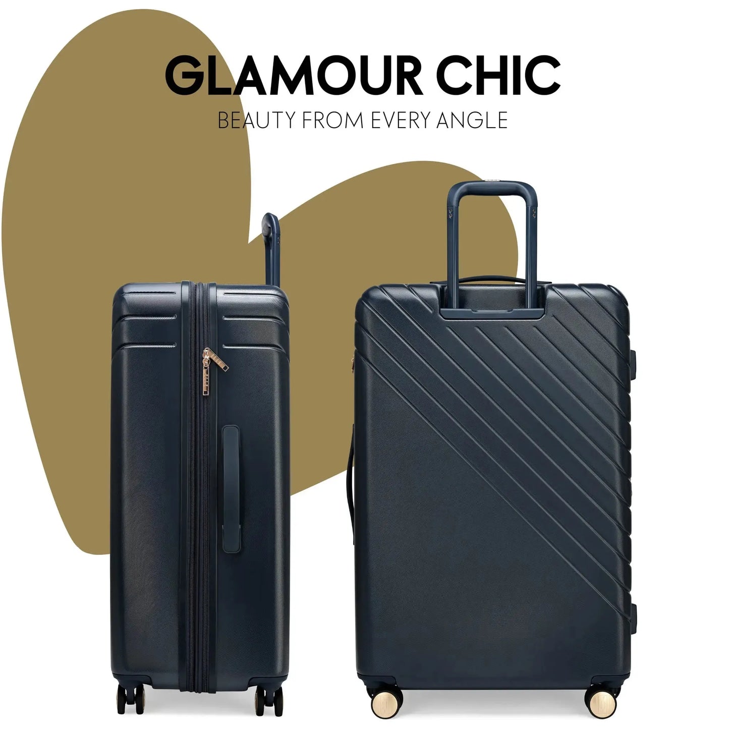 Elle Louvre 2 Piece Expandable Polycarbonate Luggage Set