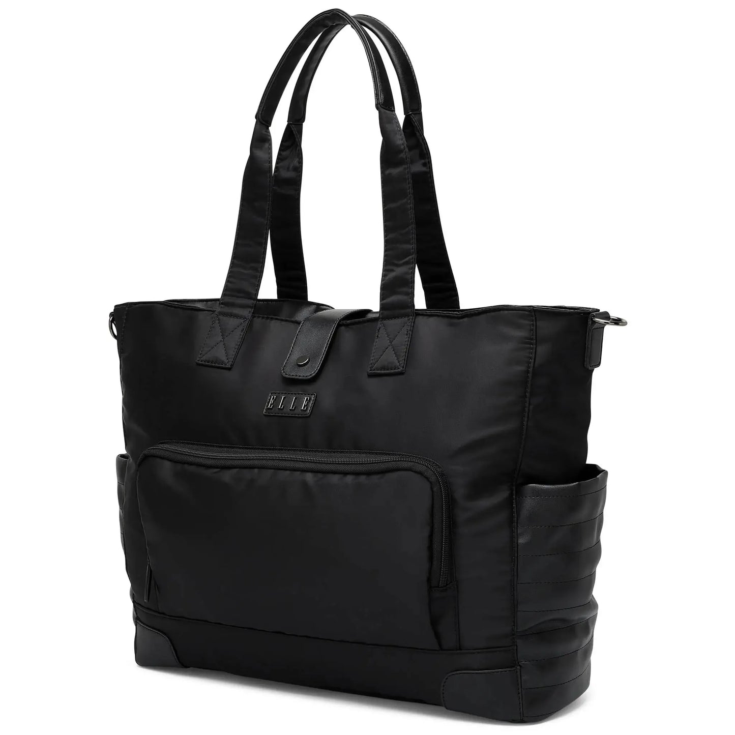 Elle Voyage 25L Twill and Vegan Leather Weekender Tote Bag