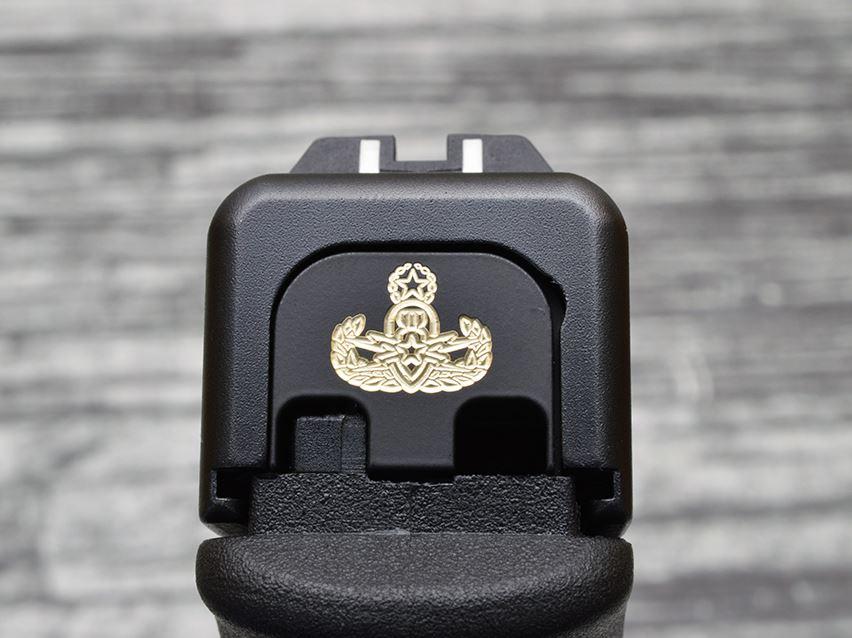 Milspin Custom Engraved NAVY Glock Slide Back Plates (Most Popular)