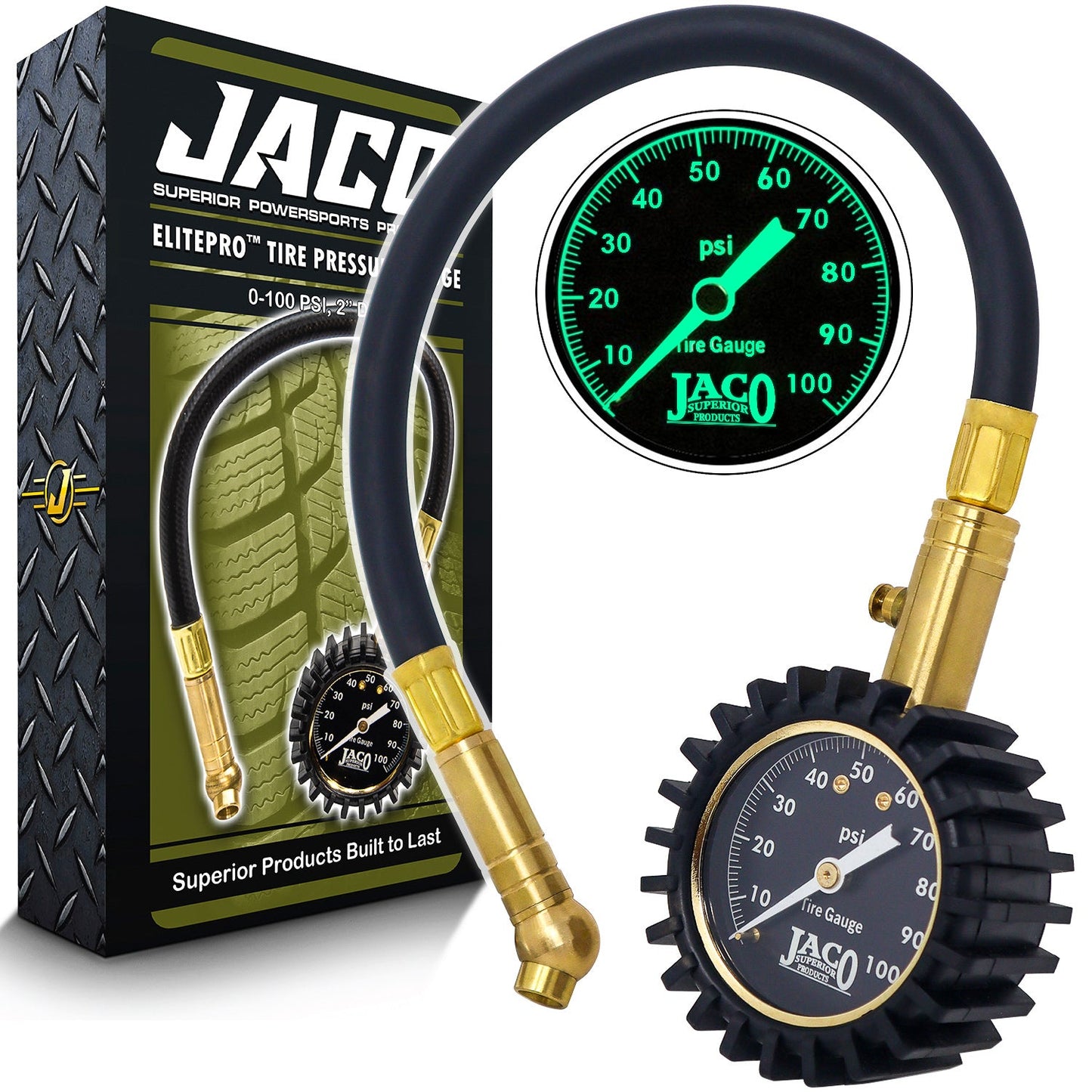 Jaco ElitePro™ Tire Pressure Gauge - 100 PSI