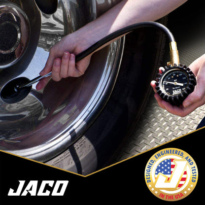 Jaco EliteProPlus™ Tire Pressure Gauge with Dually Air Chuck - 160 PSI