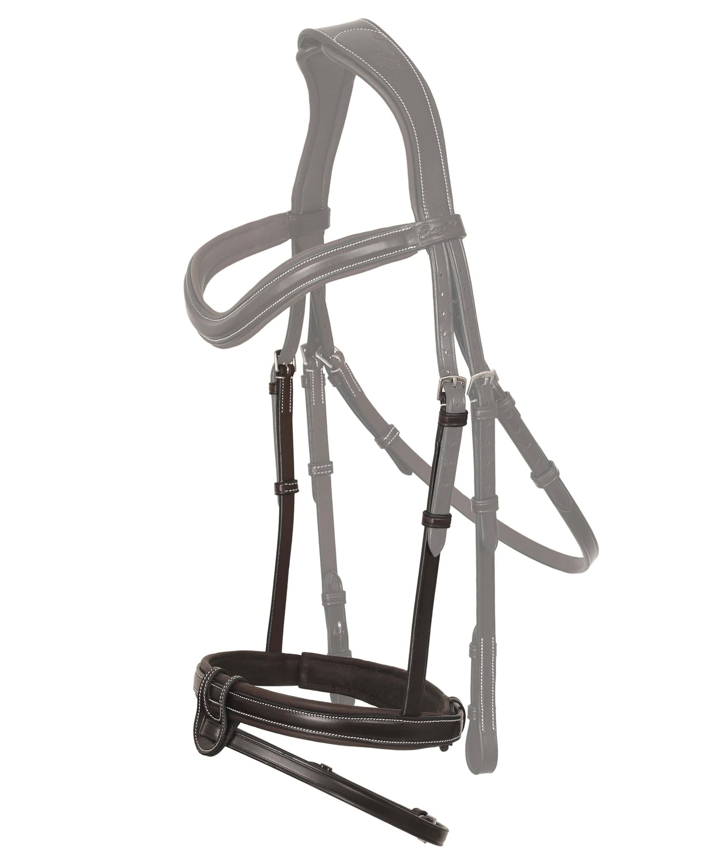 Bridles & Reins Replacement Noseband of ExionPro Fully Padded Snaffle Bridle with U Shaped Detachable Flash