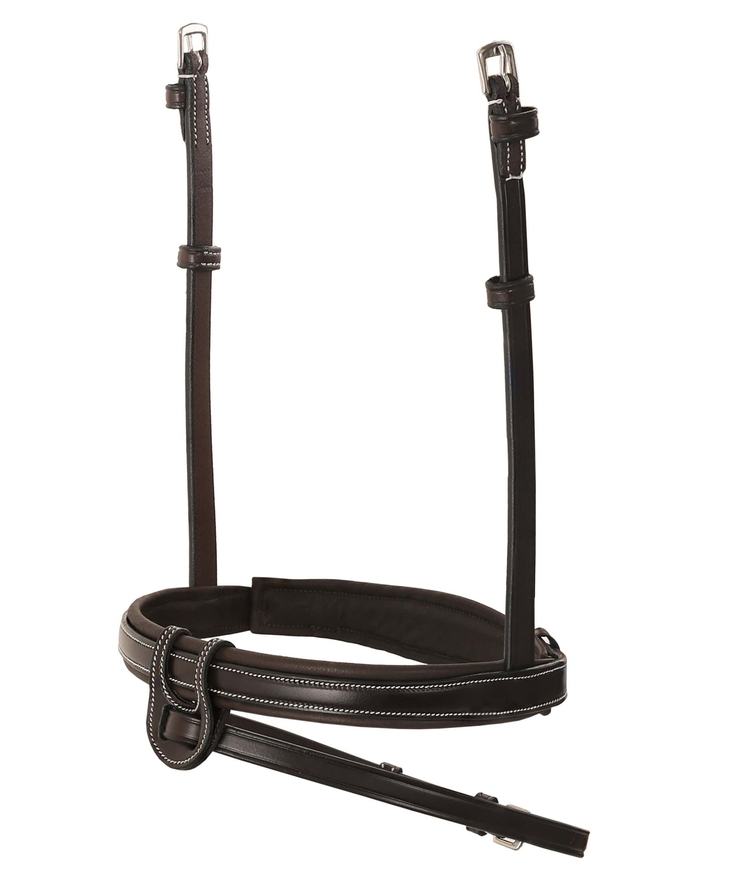 Bridles & Reins Replacement Noseband of ExionPro Fully Padded Snaffle Bridle with U Shaped Detachable Flash