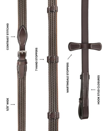 Bridles & Reins ExionPro Rubber Web Reins