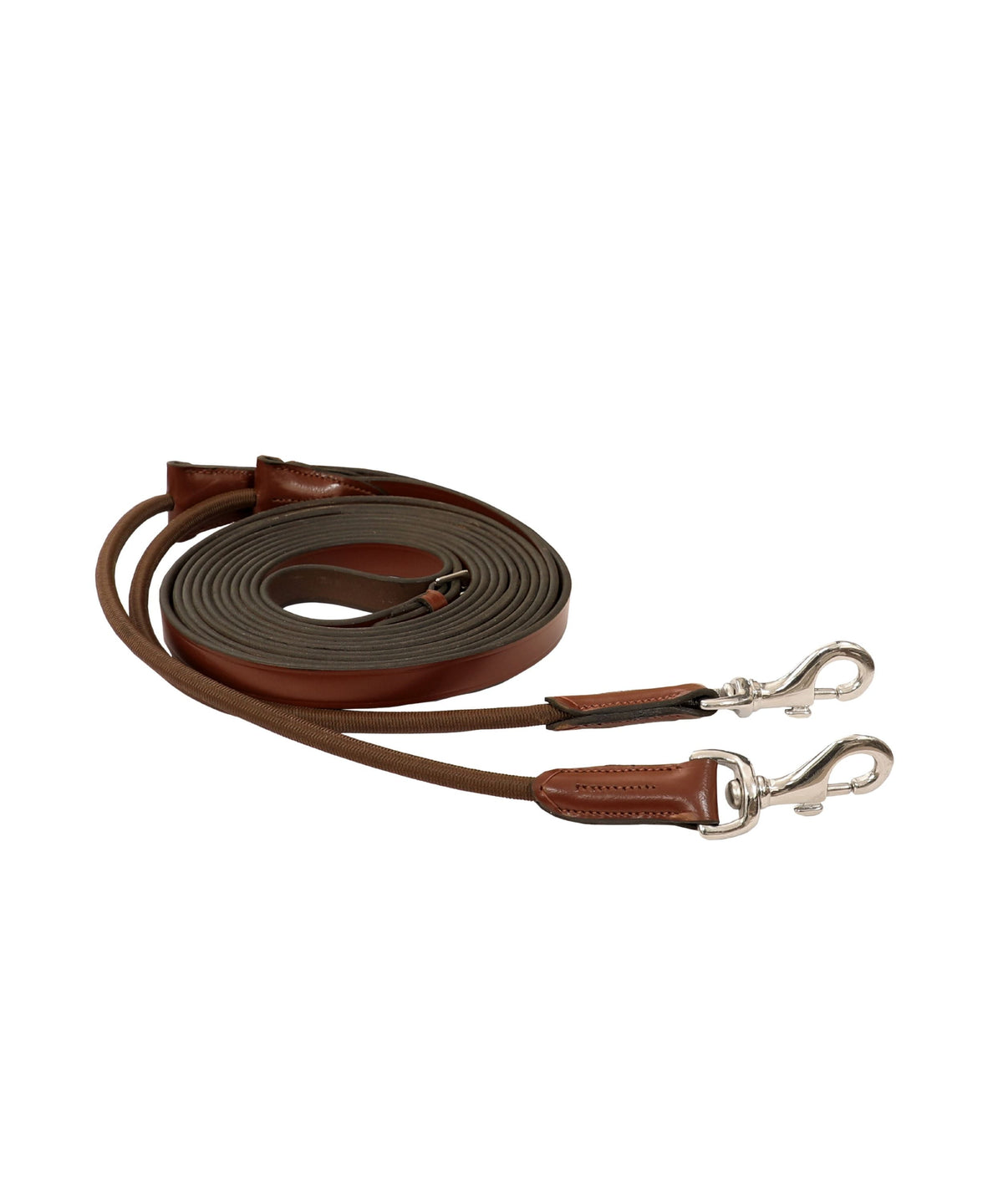 Bridles & Reins ExionPro Leather Draw Reins with Round Elastic