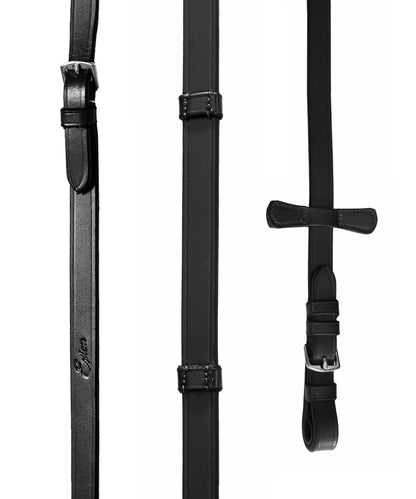 Bridles & Reins ExionPro Comfort Lined White Piping Broad Dressage Bridle With Web Reins