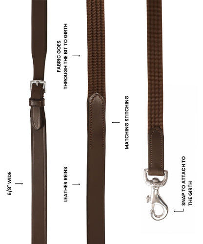 Bridles & Reins ExionPro Web & Leather Draw Reins