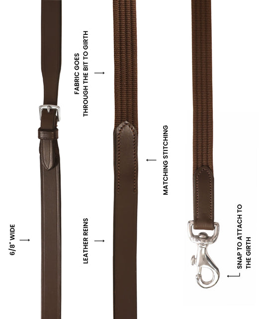 Bridles & Reins ExionPro Web & Leather Draw Reins