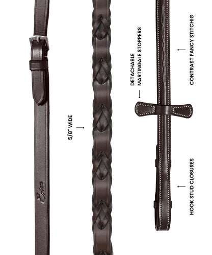Bridles & Reins ExionPro Double Laced Reins